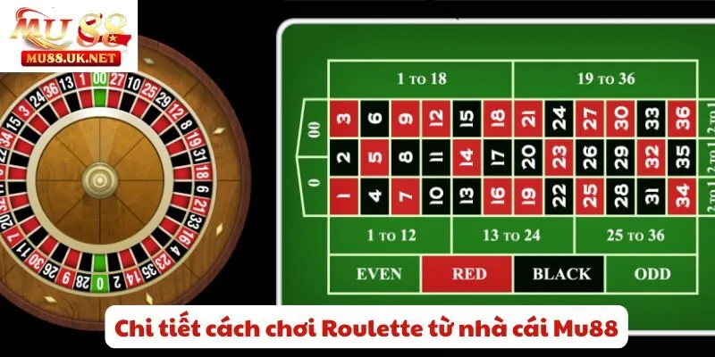 Cách chơi Roulette tại Mu88 - Hướng dẫn luật chơi, chiến thuật 2 Chi tiết cách chơi Roulette từ nhà cái Mu88